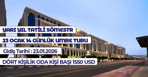 Ocak Yarıyıl Tatili Umre turu